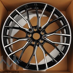 Anzoo AL1013 9.5x19/5x112 D66,56 ET35 Gloss Black Side Grooves Milled