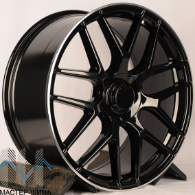 Powcan BK5318 9.5x21/5x112 D66.6 ET38 Black Polished Lip (��������)