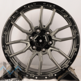 KoKo Kuture YF6098 8.5x19/6x139.7 D106.1 ET35 Matte Gunmetal With Black Bead Ring