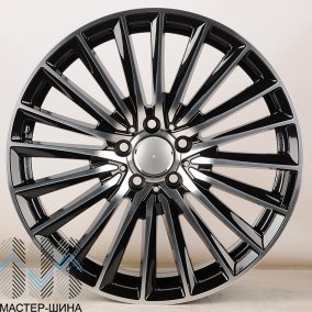 Powcan BK5909 8.0x19/5x112 D66.56 ET40 Black Machined Face+Powder Coat 