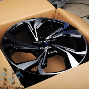 Powcan BK5893 8.0x18/5x112 D66.6 ET45 Gloss Black Machined Face