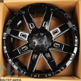 Powcan BK5261 9.0x20/12x135x139.7 D106.1 ET10 BLK/MIL