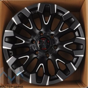 Anzoo JT255-7 9.0x17/6x114.3 D66.1 ET0 Matt Black+Milling spoke