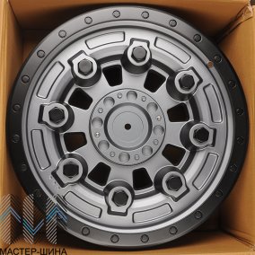 Anzoo 1677 9x17/6x139.7 D106. ET0 Mat Gunmetal+Lip Matt Black