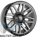 Powcan Y5369 9.0x18/5x139.7 D77.8 ET15 Matt Grey With Matt Black Lip