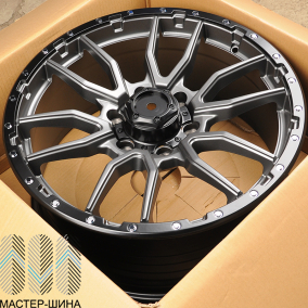 KoKo Kuture YF6098 8.5x19/6x139.7 D106.1 ET35 Matte Gunmetal With Black Bead Ring