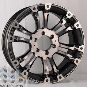 KoKo Kuture SR114 9.0x20/6x139.7 D110 ET18 Satin Black with Polish Graphite Face