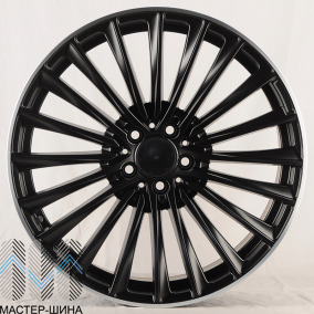 Powcan Y5909B 9.5x20/5x112 D66.6 ET36  Black Matt With Lip Polish