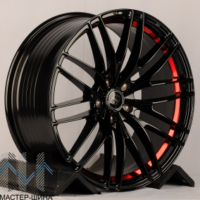 Koko Kuture FF215 8.5x19/5x112 D66.45 ET35 Full Gloss Black+barrel inside red