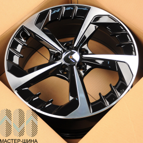 Powcan BK5943 7.5x17/5x100 D57.1 ET45 Black Polish