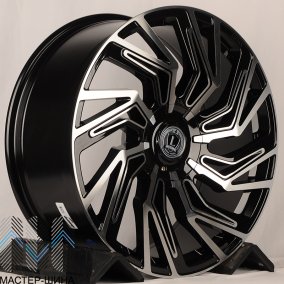 Luistone L2211 9.0x22/5x127 D78.1 ET15 Gloss Black Machined Face