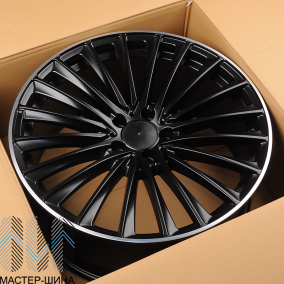 Powcan Y5909B 9.5x20/5x112 D66.6 ET36  Black Matt With Lip Polish