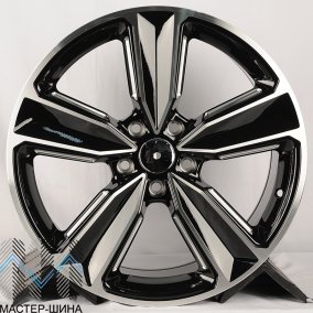 Luistone AU016 8.0x18/5x112 D66,6 ET40 Gloss Black Machined Face+Milling Window