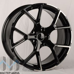 Powcan 3S5997 8.0x18/5x112 D66.6 ET45 BKF+black clear