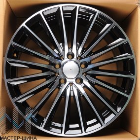 Powcan BK5909 8.0x19/5x112 D66.56 ET40 Black Machined Face+Powder Coat 