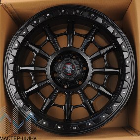 Anzoo JT200-20 9.0x20/6x139.7 D110.1 ET0 Matt Black+Silver Rivets