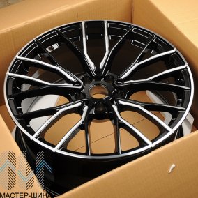 Anzoo AL1013 9.5x19/5x112 D66,56 ET35 Gloss Black Side Grooves Milled