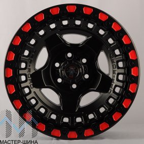 Anzoo JT170-7 9.0x17/6x114,3 D66.1 ET10 Matt Black+red line