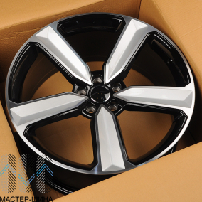 KoKo Kuture 5400 9x20/5x112 D66.45 ET30 Black Machined Face with Silver Spokes