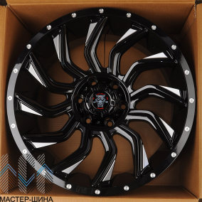 Zumbo Wheels F8529 9.0x20/6x139.7 D110.1 ET0 Gloss Black + Milling Spoke