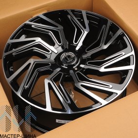 Luistone L2211 9.0x22/5x127 D78.1 ET15 Gloss Black Machined Face