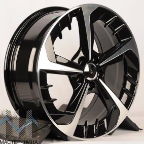 Powcan BK5943 7.5x17/5x100 D57.1 ET45 Black Polish