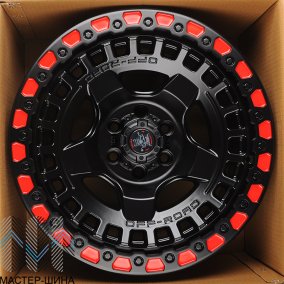 Anzoo JT170-7 9.0x17/6x114,3 D66.1 ET10 Matt Black+red line