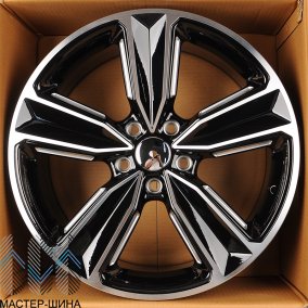 Luistone AU016 8.0x18/5x112 D66,6 ET40 Gloss Black Machined Face+Milling Window
