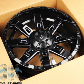 Powcan BK5261 9.0x20/6x135 D106.1 ET15 BLK/MIL