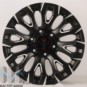 Anzoo JT255-7 9.0x17/6x114.3 D66.1 ET0 Matt Black+Milling spoke