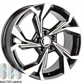 Powcan BK5893 8.0x18/5x112 D66.6 ET45 Gloss Black Machined Face
