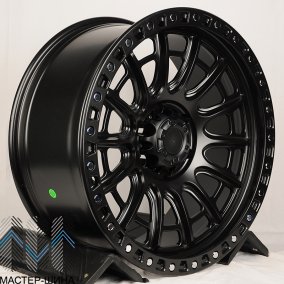 iWheel FBX134-7 9.0x17/5x139.7 D110.1 ET-12 MB+Silver Rivets