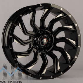 Zumbo Wheels F8529 9.0x20/6x139.7 D110.1 ET0 Gloss Black + Milling Spoke