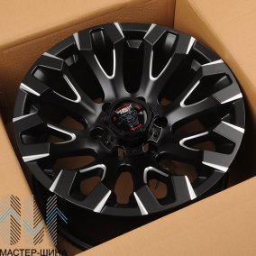 Anzoo JT255-7 9.0x17/6x114.3 D66.1 ET0 Matt Black+Milling spoke