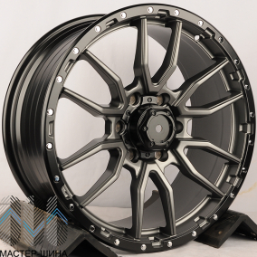 KoKo Kuture YF6098 8.5x19/6x139.7 D106.1 ET35 Matte Gunmetal With Black Bead Ring