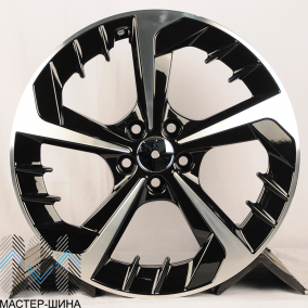 Powcan BK5943 7.5x17/5x100 D57.1 ET45 Black Polish