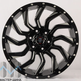 Zumbo Wheels F8529 9.0x20/6x139.7 D110.1 ET0 Gloss Black + Milling Spoke