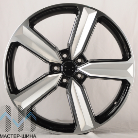 KoKo Kuture 5400 9.0x21/5x112 D66.5 ET30 Gloss Black Machined Face+Milling Window