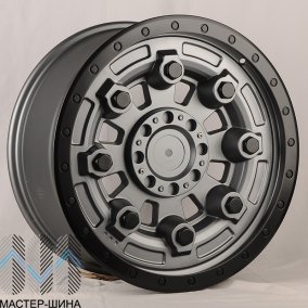 Anzoo 1677 9x17/6x139.7 D106. ET0 Mat Gunmetal+Lip Matt Black