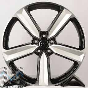 KoKo Kuture 5400 9x20/5x112 D66.45 ET30 Black Machined Face with Silver Spokes