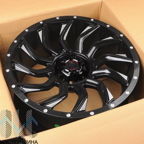 Anzoo JT192-20 9.0x20/6x139.7 D110.1 ET0 Black+Milling Spoke+Rivet