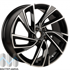 Powcan BK5772 7.5x17/5x100 D57.1 ET45 BLACK+MACHINE SURFACE