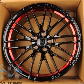 Koko Kuture FF215 8.5x19/5x112 D66.45 ET35 Full Gloss Black+barrel inside red