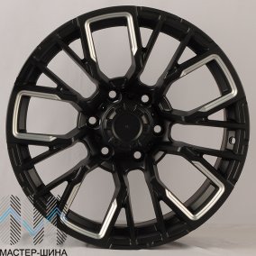 Anzoo JT256-7 9.0x17/6x139.7 D110.1 ET0 Matt Black+Milling spoke