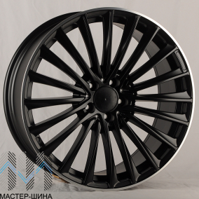 Powcan Y5909B 9.5x20/5x112 D66.6 ET36  Black Matt With Lip Polish