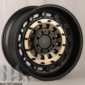 Anzoo 1676 10x20/6x135 D106.1 ET-24 Matt Black Machine Face Bronze