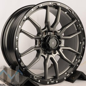 KoKo Kuture YF6098 9.0x20/6x139.7 D106.1 ET30 Matte Gunmetal With Black Bead Ring