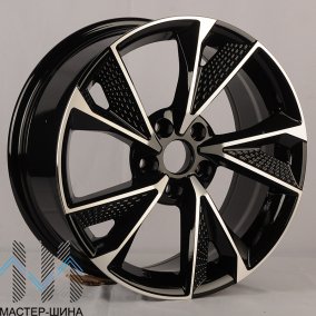 Anzoo FBX008-7 7.5x17/5x112 D66.5 ET35 Black Machined Face