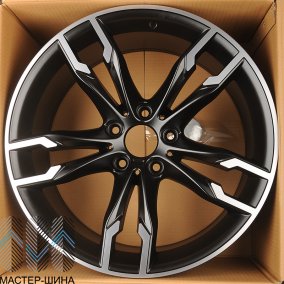 Powcan BK5255 9.5x19/5x120 D72.6 ET40 HALF MATT BLACK WITH MACHINED FACE