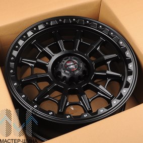 Anzoo JT200-20 9.0x20/6x139.7 D110.1 ET0 Matt Black+Silver Rivets